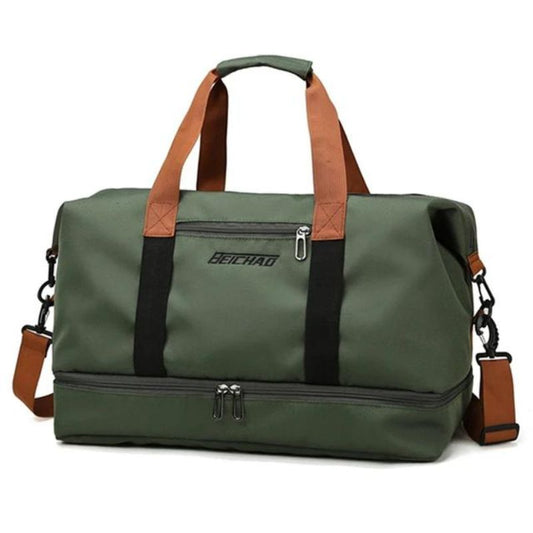 sac de voyage avec rangement chaussures - Vert 