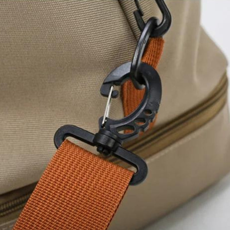 Sac de Voyage avec Rangement Chaussures détail de la sangle - Vert - Beige - Bleu - Gris - Noir - Violet - Rouge