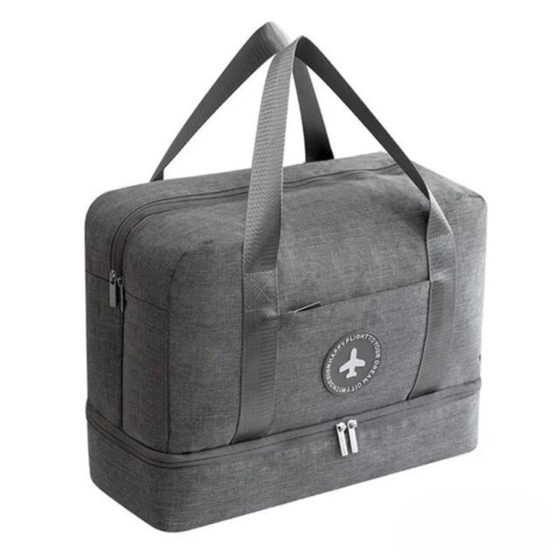 sac de voyage femme avec compartiment chaussures - Gris