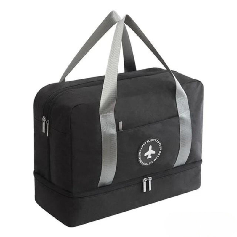 sac de voyage cabine avec compartiment chaussures - Noir 