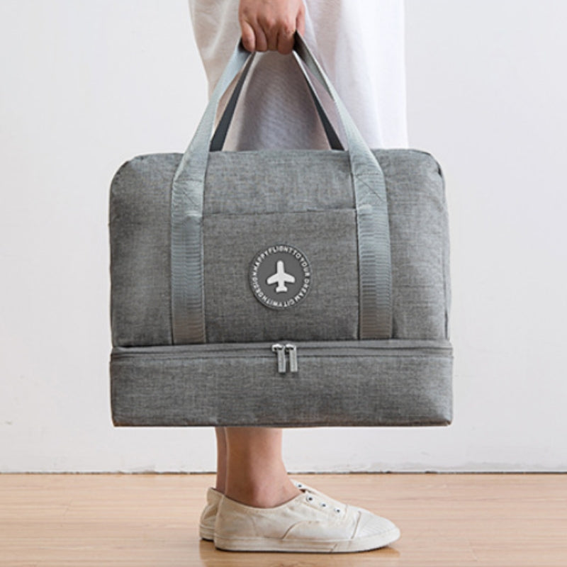 sac voyage avec compartiment chaussures - Noir - Bleu cyan - Gris - Orange - Bleu marine