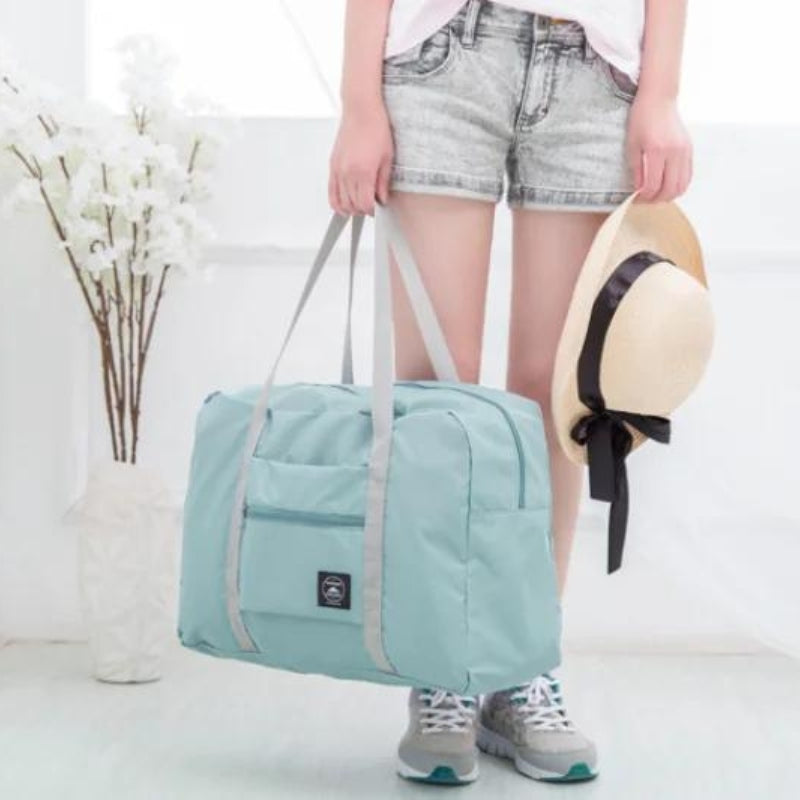 sac de voyage pliable pour femme - Rose clair - Noir - Rouge - Bleu clair