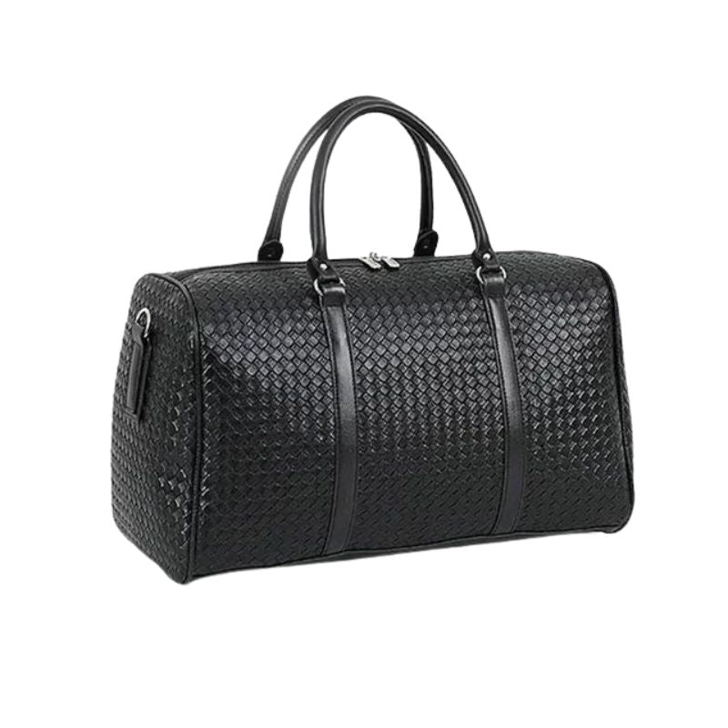 sac de voyage cuir noir - Noir petite taille