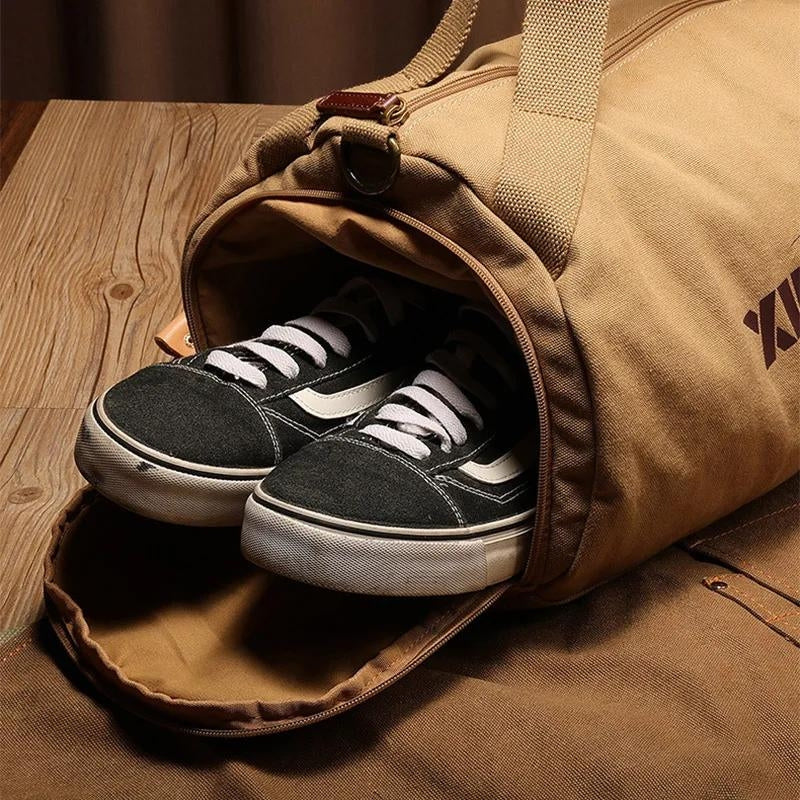 sac de voyage tissus homme - Noir - Beige