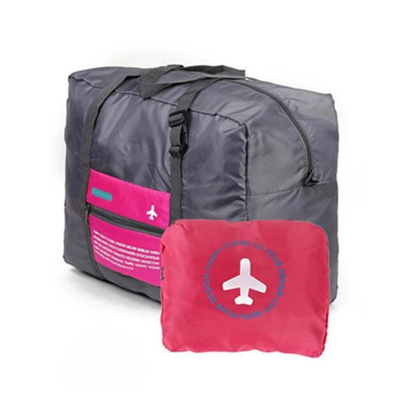 sac de voyage pliable grande capacité - Rose rouge
