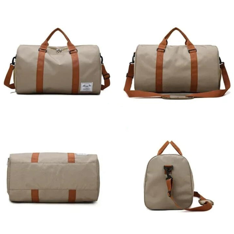 Sac Week-End avec Compartiment Chaussures quatre angles différents - Kaki - Noir - Bleu - Vert - Violet