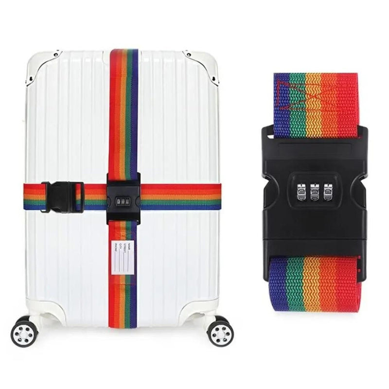 sangle bagage a code - Bleu - Bleu Ciel - Rouge - Noir - Multi-couleur - Gris et Rose - Orange - Gris et Orange