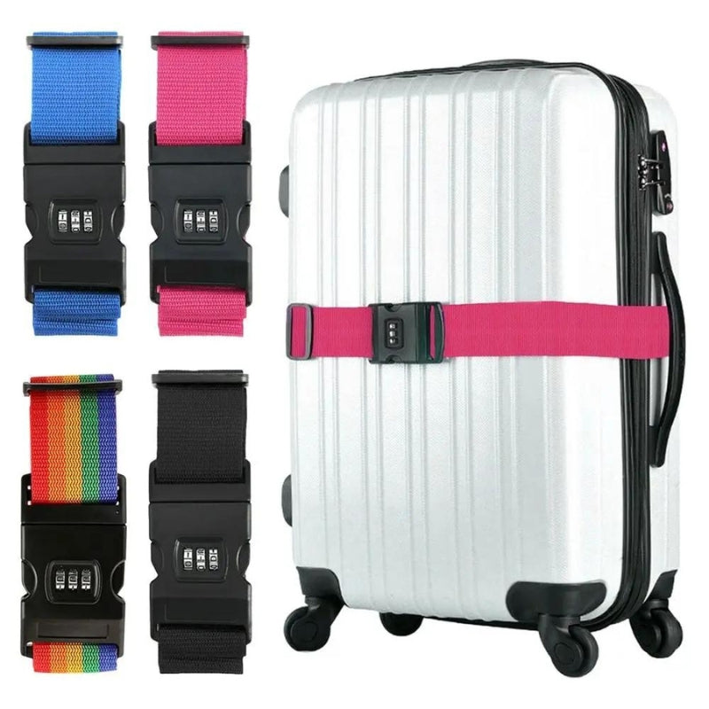 sangle valise avec code - Bleu - Rose - Multi-couleur - Noir