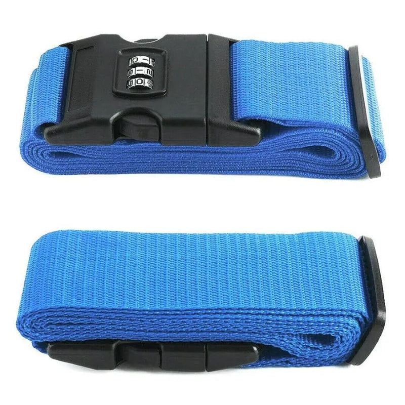 sangle valise code 3 chiffres - Bleu