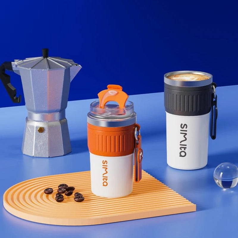 thermos pour café - Bleu - Orange - Noir - Blanc - Gris