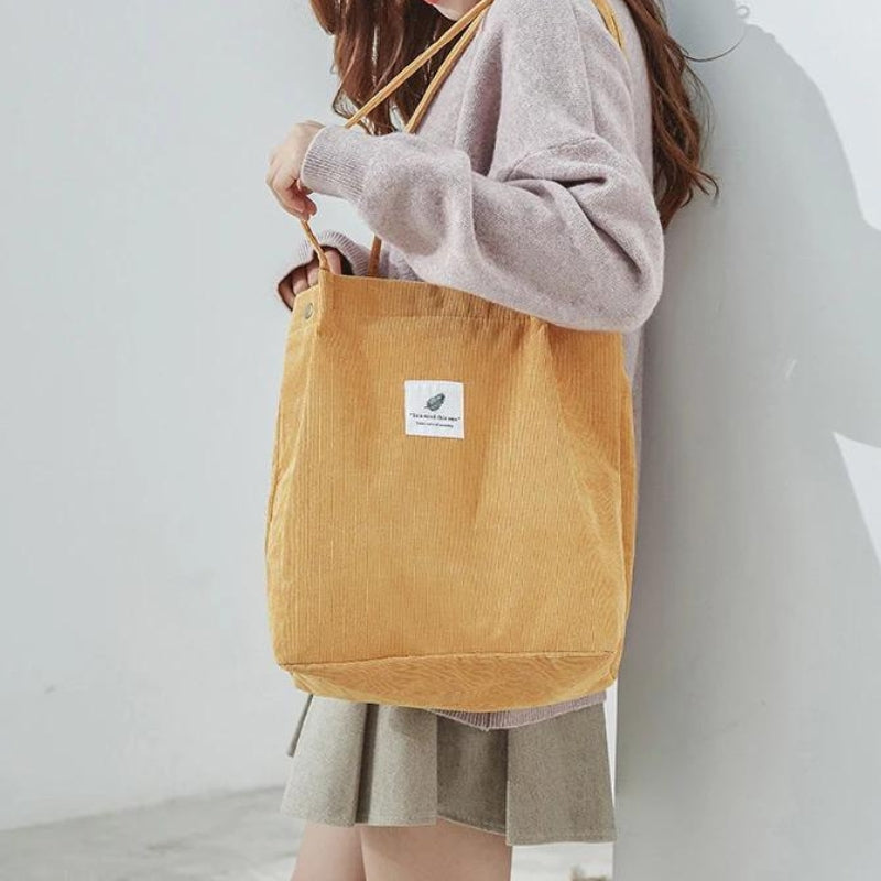 Tote Bag Voyage portée à l'épaule - Rose - Jaune - Blanc - Vert - Beige 1 - Beige 2 - Beige 3 - Noir - Gris - Marron - Rouge
