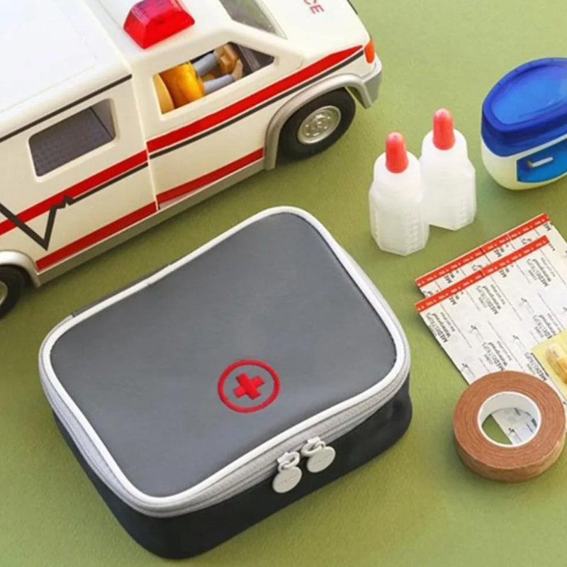 trousse a medicaments de voyage - Rose - Gris