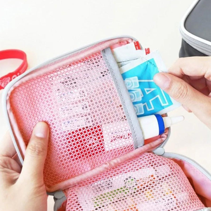 trousse de médicament pour voyage - Rose - Gris