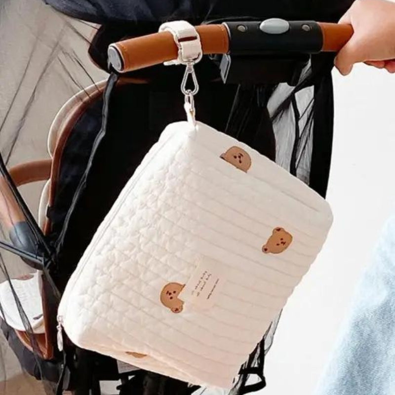 trousse de toilette naissance bebe - Motifs Petit Ours - Motifs Lapin - Motifs Écureuil - Motifs Ours - Motifs Fleurs de Rose - Motifs Fleurs d'Olive