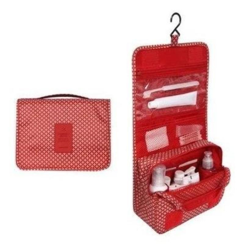 trousse de toilette haute femme - Rouge Motif Étoile