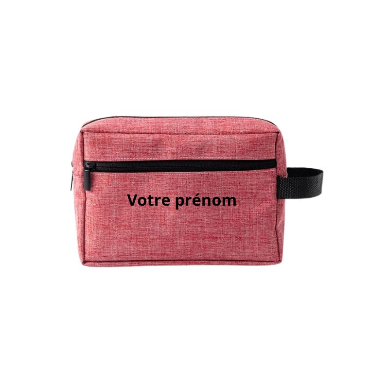 trousse personnalisée prénom - Rouge - Avec Gravure Personnalisée