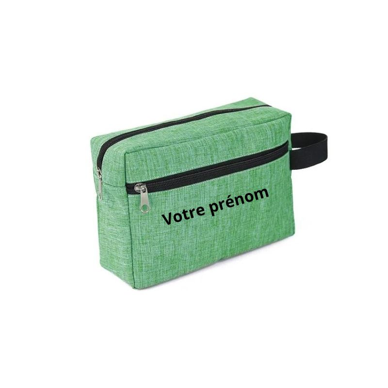 trousse scolaire personnalisée - Vert - Avec Gravure Personnalisée
