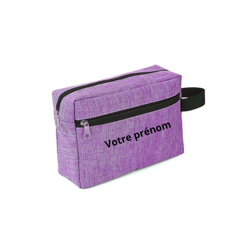 pochette personnalisée homme - Violet - Avec Gravure Personnalisée