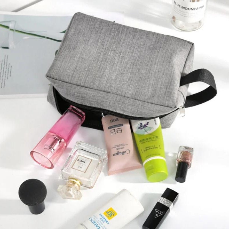 trousse de toilette personnalisable femme - Noir - Bleu - Bleu Marine - Gris - Rose - Kaki - Rouge - Orange - Violet - Jaune - Vert