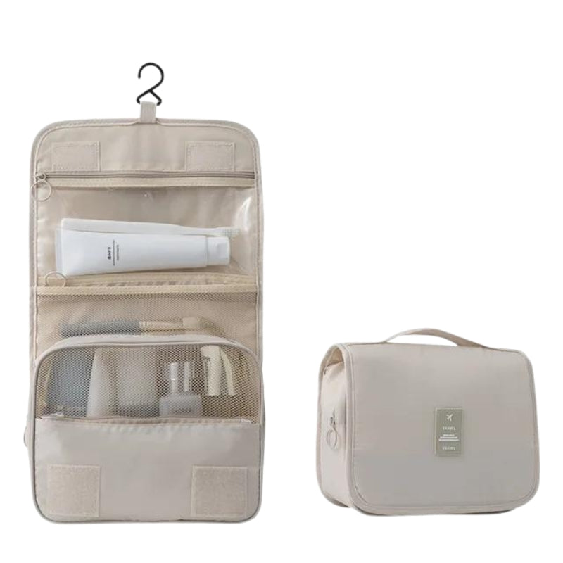 trousse de toilette pour voyage en avion - Beige