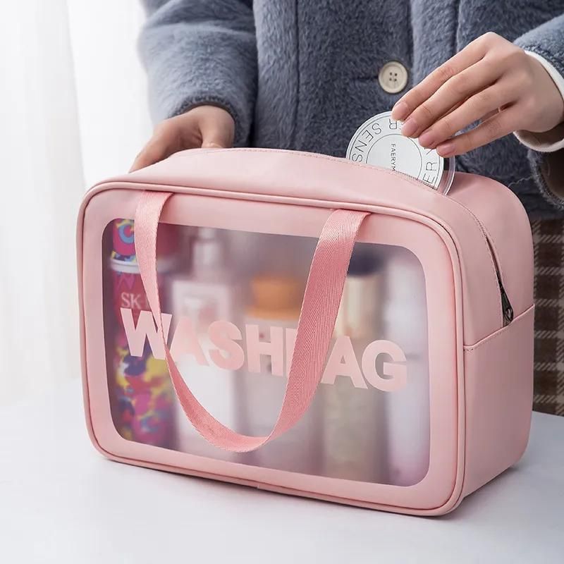 trousse toilette avion - Noir - Rose - Blanc
