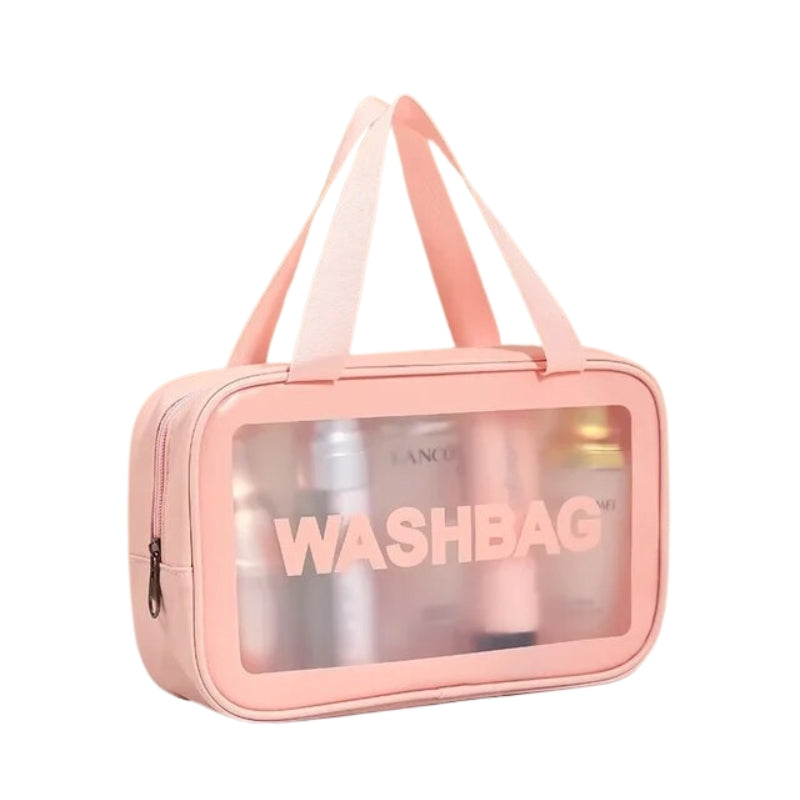transparent travel bag airplane - Pink - L