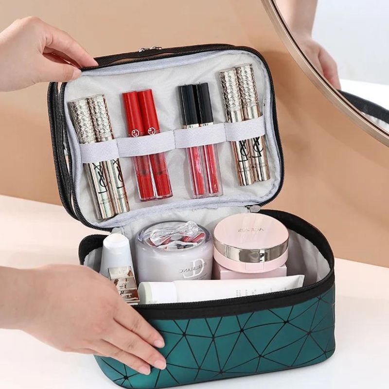 vanity trousse de toilette - Rose 1 - Noir - Bleu - Vert 1 - Vert 2 - Rose 2 - Argent - Blanc