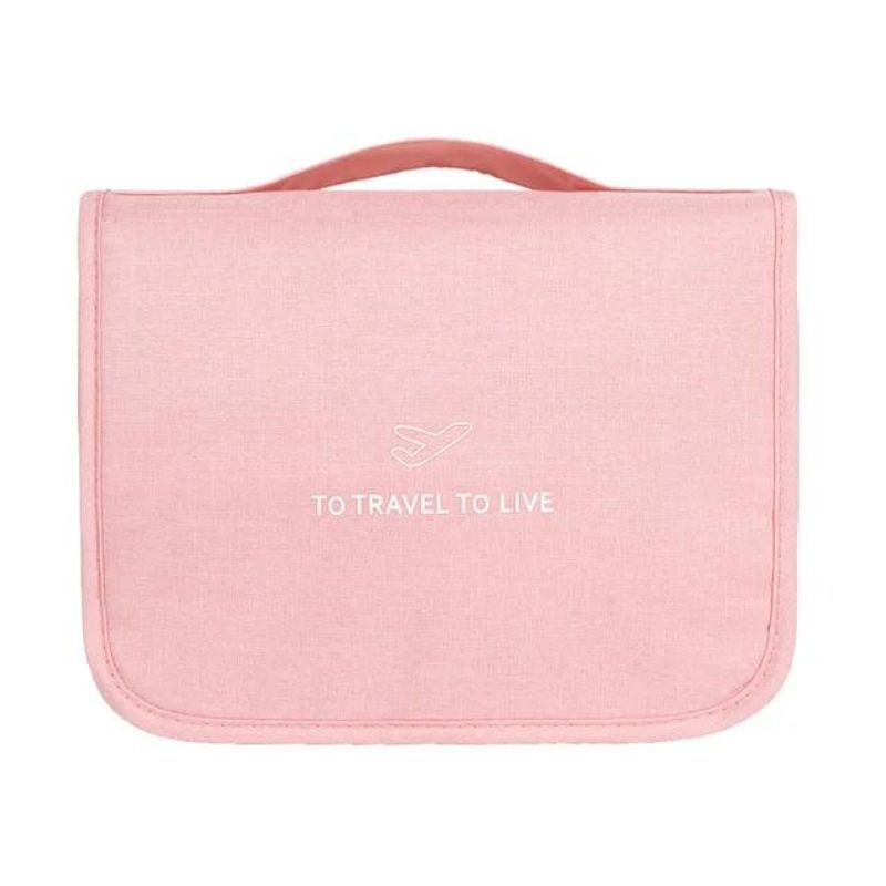 trousse de toilette voyage en avion - Rose