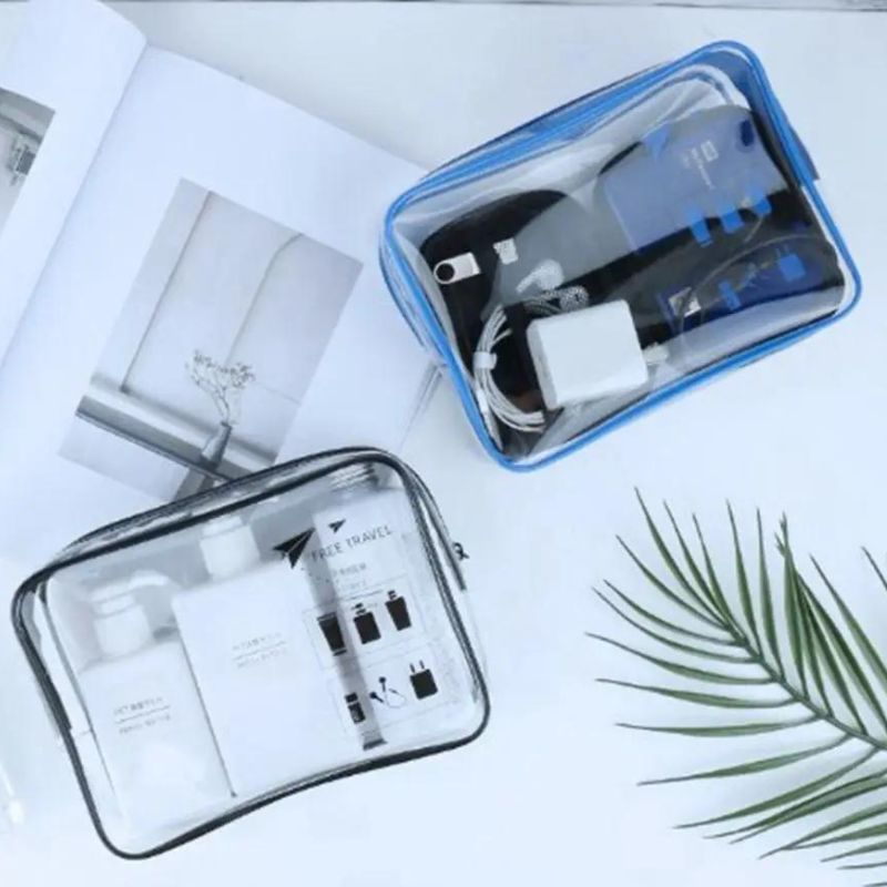 trousse de toilette plastique transparent - Noir - Bleu - Kaki