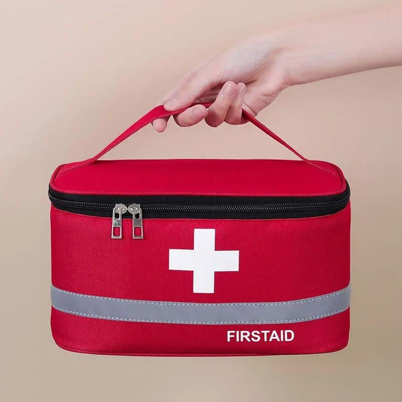 trousse pharmacie voyage - Rouge - Bleu