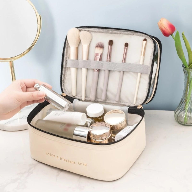 vanity de voyage souple - Beige - Noir - Marron - Rose